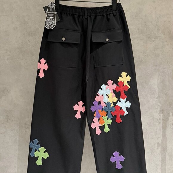 Chrome Hearts Colored Cross Black Casual Pants - Picture 1 of 9
